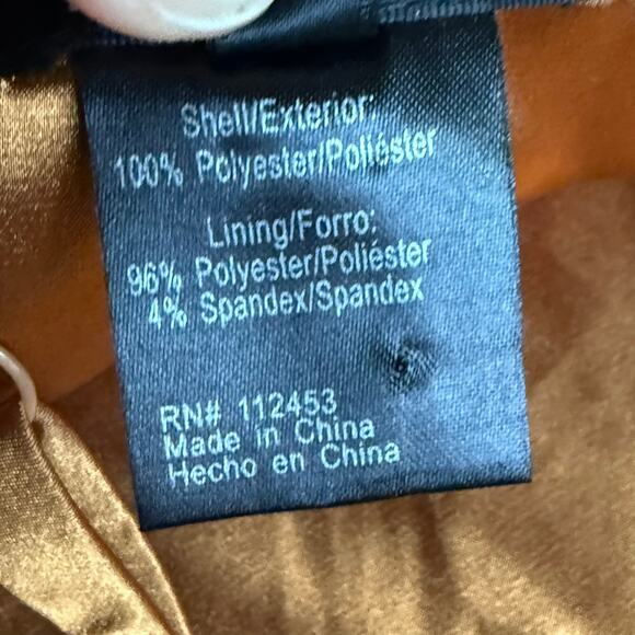 Lyndia Sequin Ornamental Cocktail Dress Brown Gold Size 4 - Picture 15 of 16